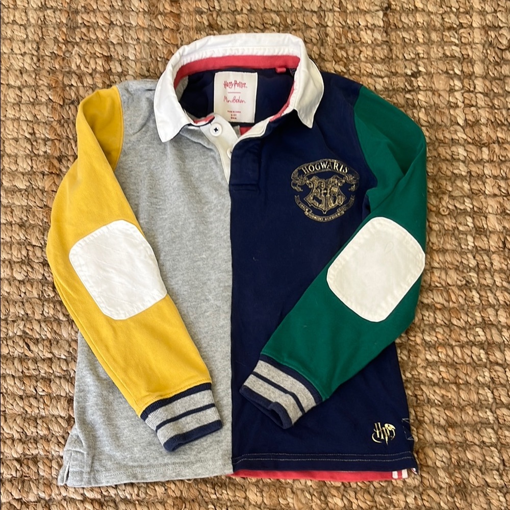 Mini Boden Harry Potter Kids Colorful Long Sleeve RugbyShirt